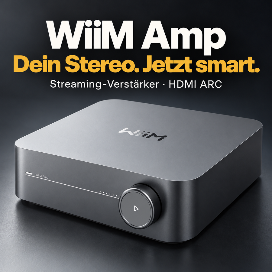WiiM Amp – Streaming-Stereoverstärker mit HDMI ARC, WLAN und 60 W pro Kanal