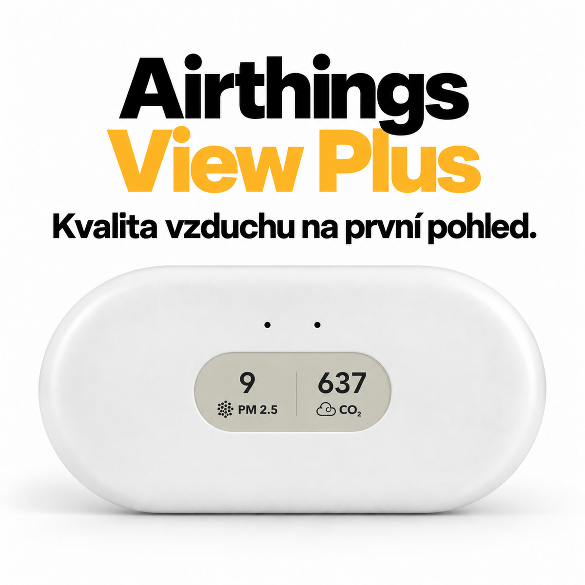 Airthings View Plus – Monitor kvality vzduchu s měřením radonu, CO₂ a PM2,5
