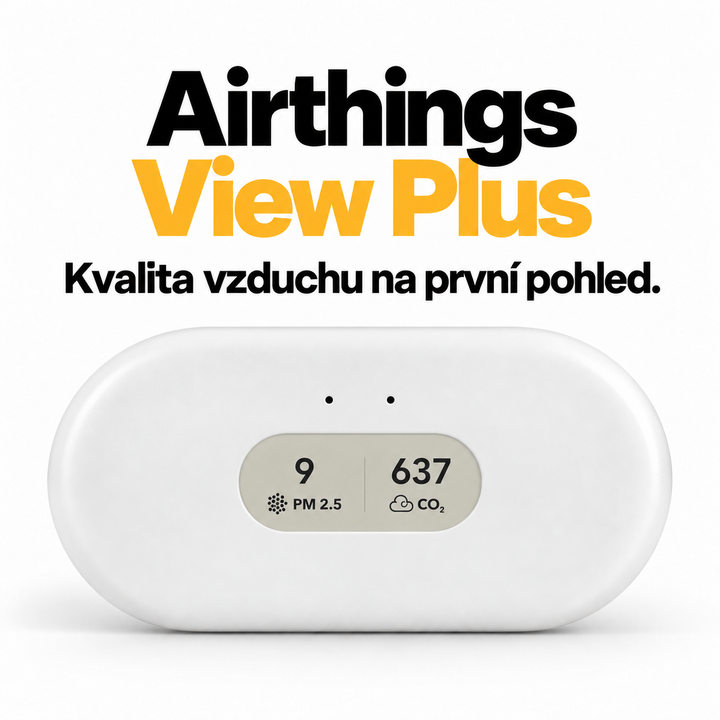 Airthings View Plus – Monitor kvality vzduchu s měřením radonu, CO₂ a PM2,5
