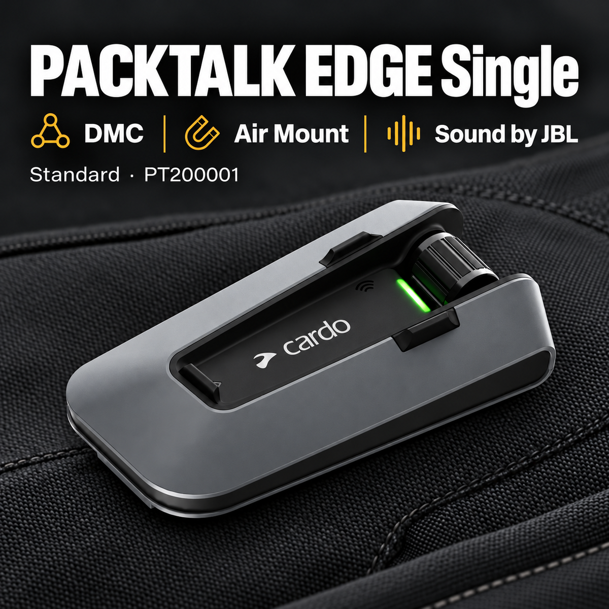 Cardo PACKTALK EDGE Single – Motoros kommunikációs rendszer DMC, JBL és Air Mount funkcióval