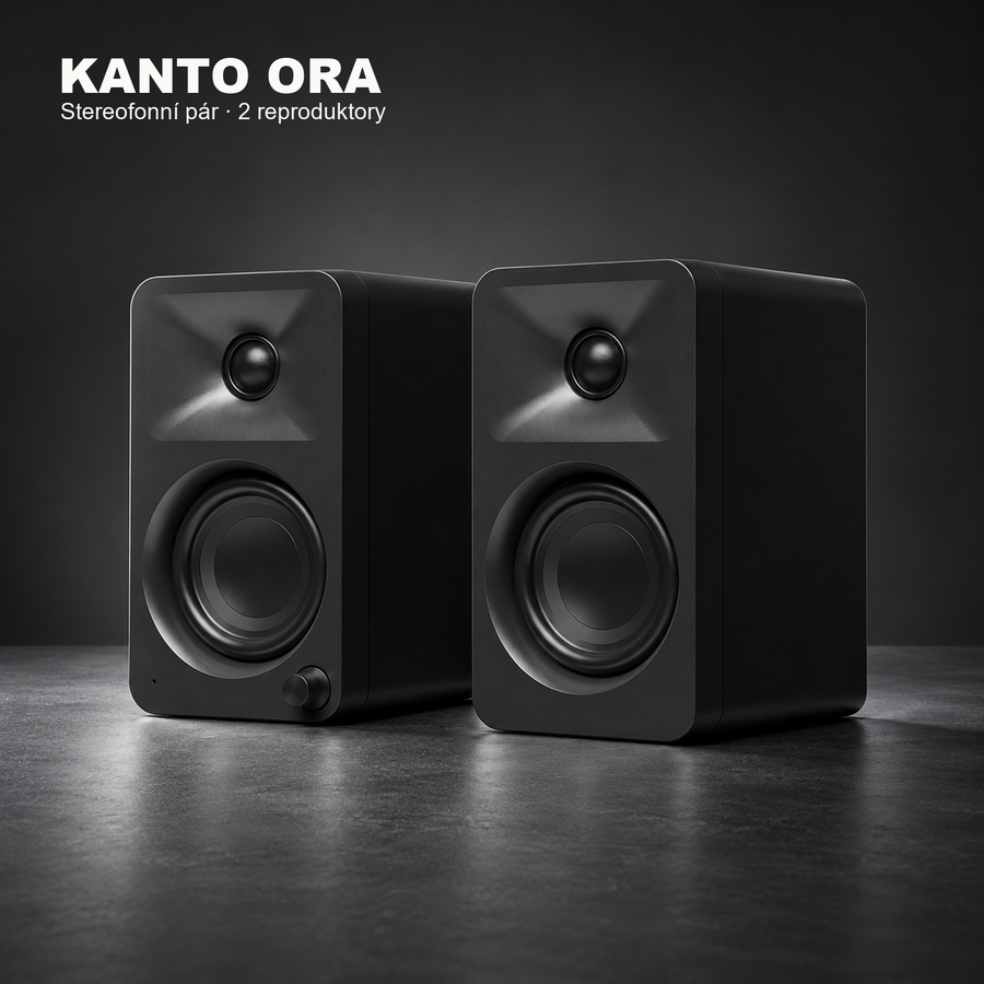 Kanto ORA – Aktivní stolní stereoreproduktory s USB-C a Bluetooth