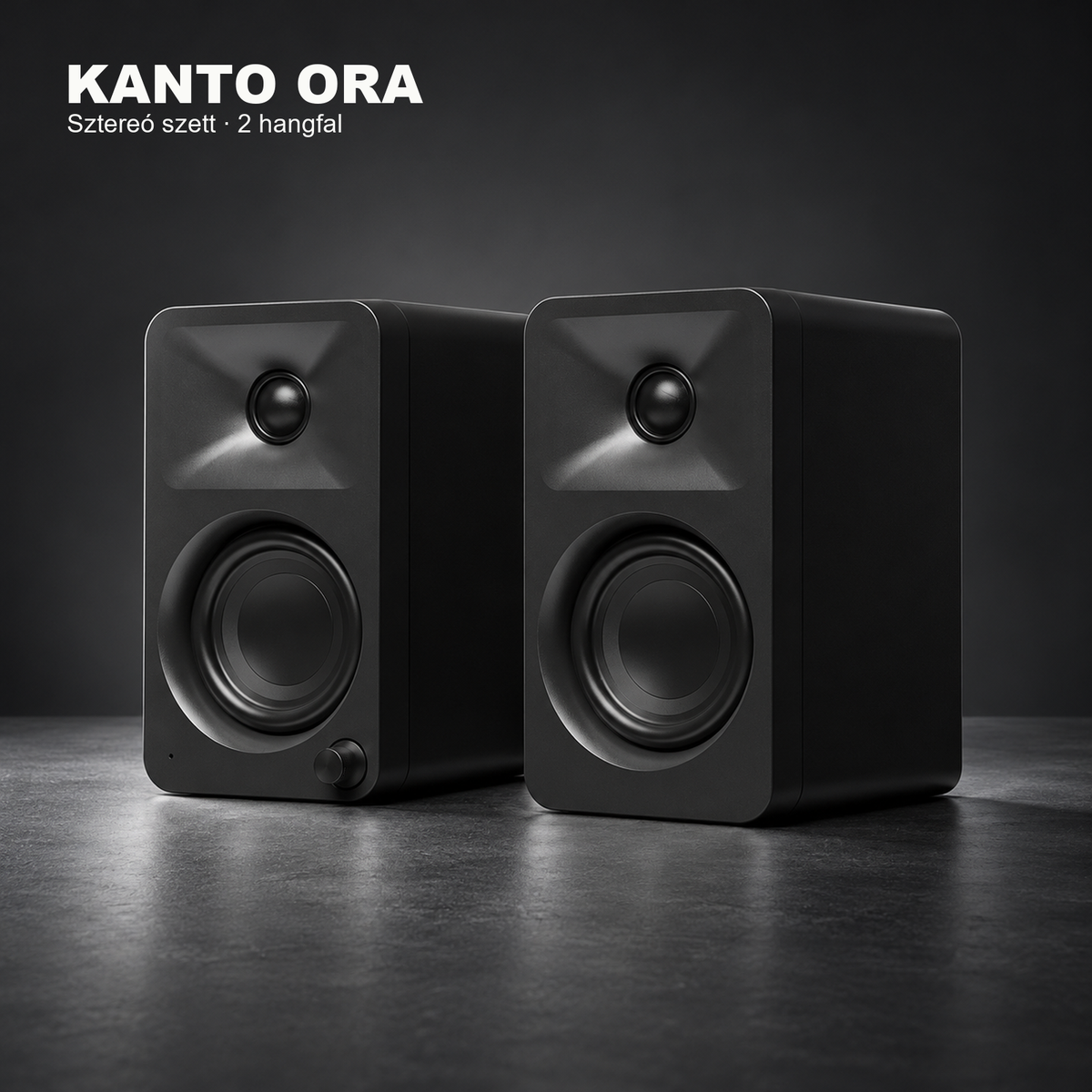 Kanto ORA – Aktív asztali sztereó hangszórók USB-C és Bluetooth kapcsolattal