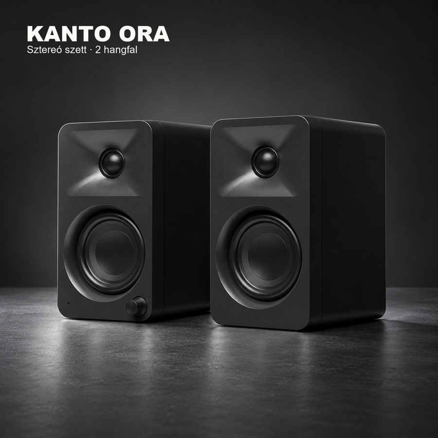 Kanto ORA – Aktív asztali sztereó hangszórók USB-C és Bluetooth kapcsolattal